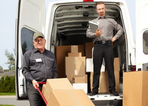 Household moving boxes prepared for removals and storage in Hithergreen
