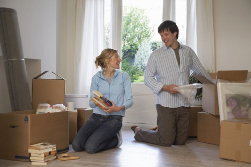 Careful loading of furniture for a small removal service